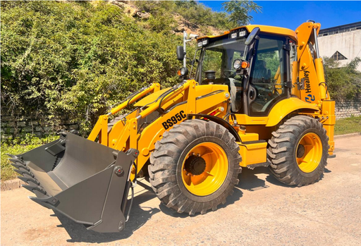 Side moving excavator loader